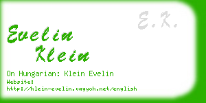 evelin klein business card